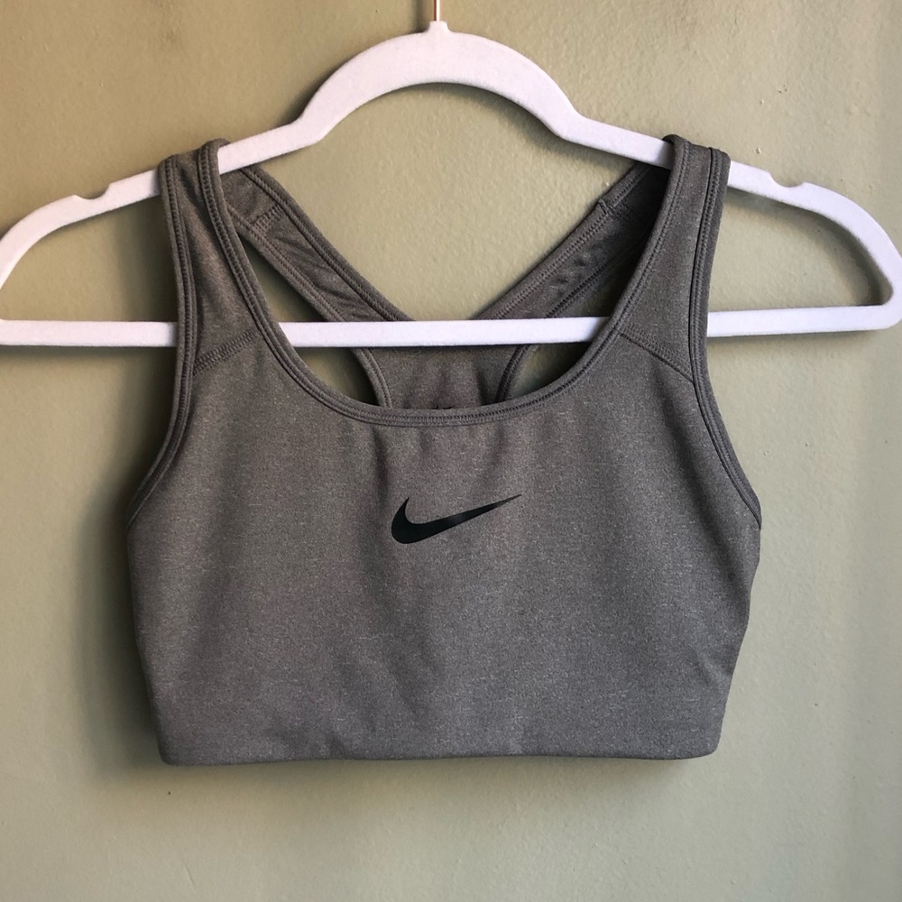 Nike Women's Dri-Fit Support Sports Bra Grey Size: S